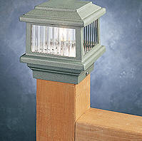 Picture of a solid cast aluminum flat deck light.